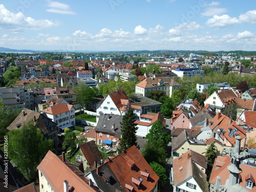 Panoramic view of the city of Konstanz, from the cathedral tower (Federal Republic of Germany) photo