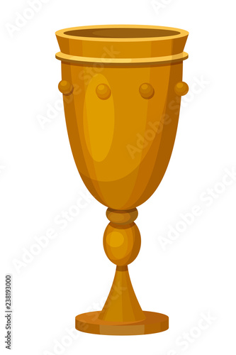 Decorative bronze cup for drinks on religious holiday of Hanukkah.