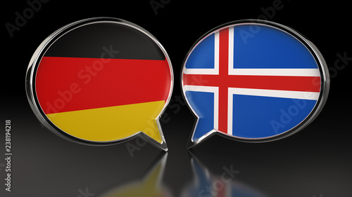 Germany and Iceland flags with Speech Bubbles. 3D illustration Free Download Germany and Iceland flags with Speech Bubbles. 3D illustration - GFXLoad