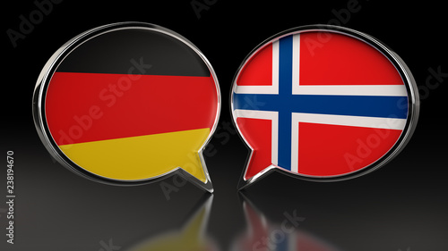 Germany and Norway flags with Speech Bubbles. 3D illustration Free Download Germany and Norway flags with Speech Bubbles. 3D illustration - GFXLoad
