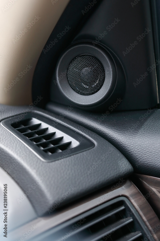 small loudspeaker stereo music audio in modern car small loudspeaker stereo music audio in modern car