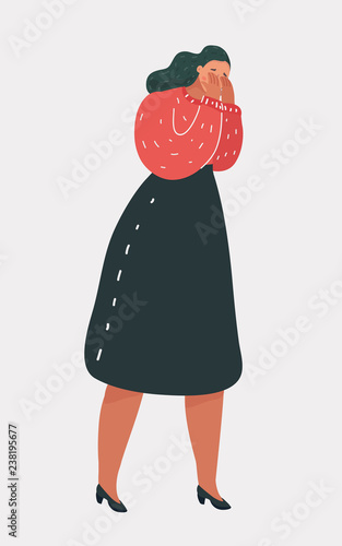 woman crying sad