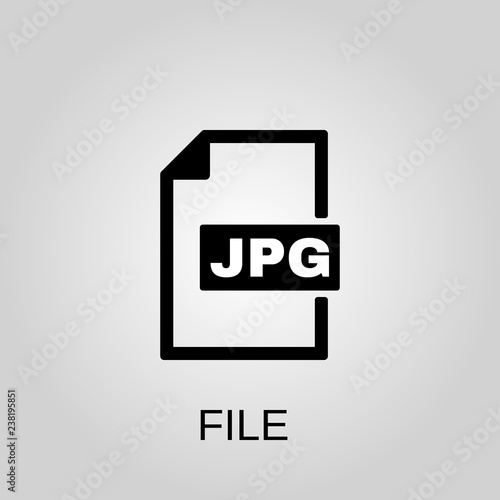 Jpg file icon. Jpg file concept symbol design. Stock - Vector illustration can be used for web.