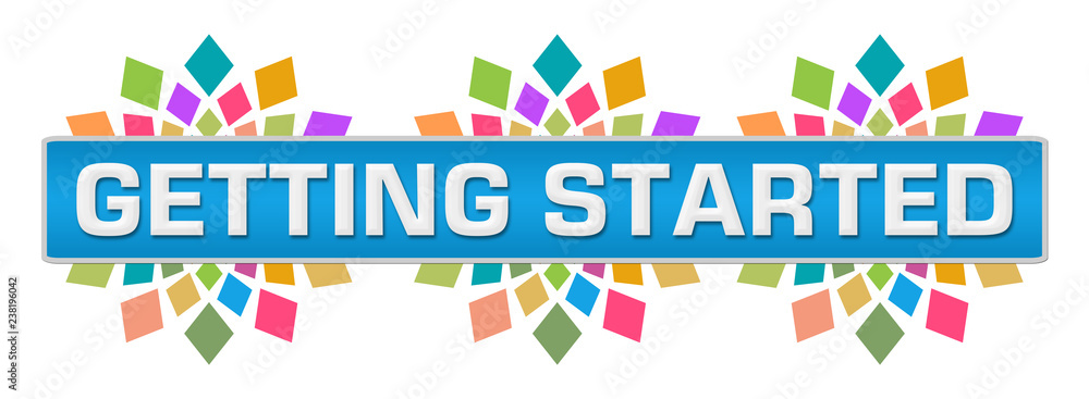 Getting Started Colorful Circular Blue Bar Getting Started Colorful Circular Blue Bar