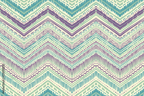 Abstract Ikat and boho style handcraft fabric pattern. Traditional Ethnic design for clothing and textile background, carpet or wallpaper