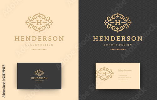 Luxury logo monogram crest template design vector illustration.