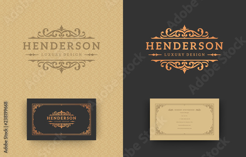 Luxury logo monogram crest template design vector illustration.