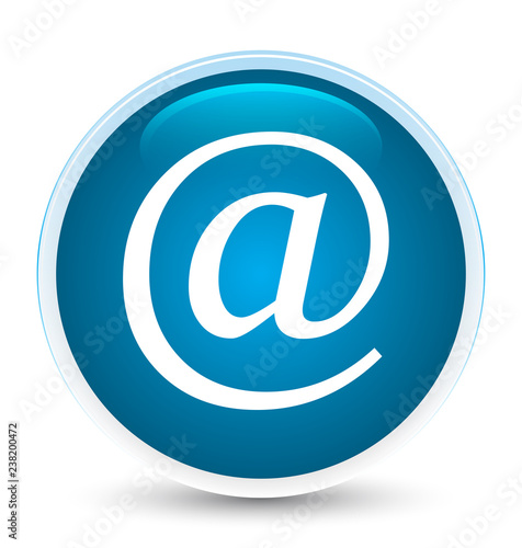 Email address icon special prime blue round button