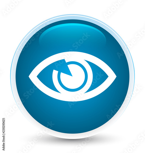Eye icon special prime blue round button