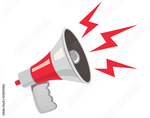 vintage wihte megaphone
