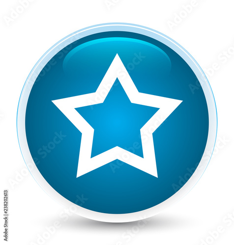 Star icon special prime blue round button