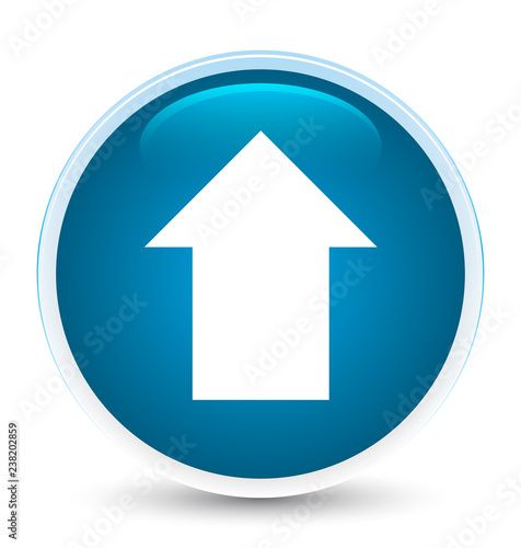 Upload arrow icon special prime blue round button