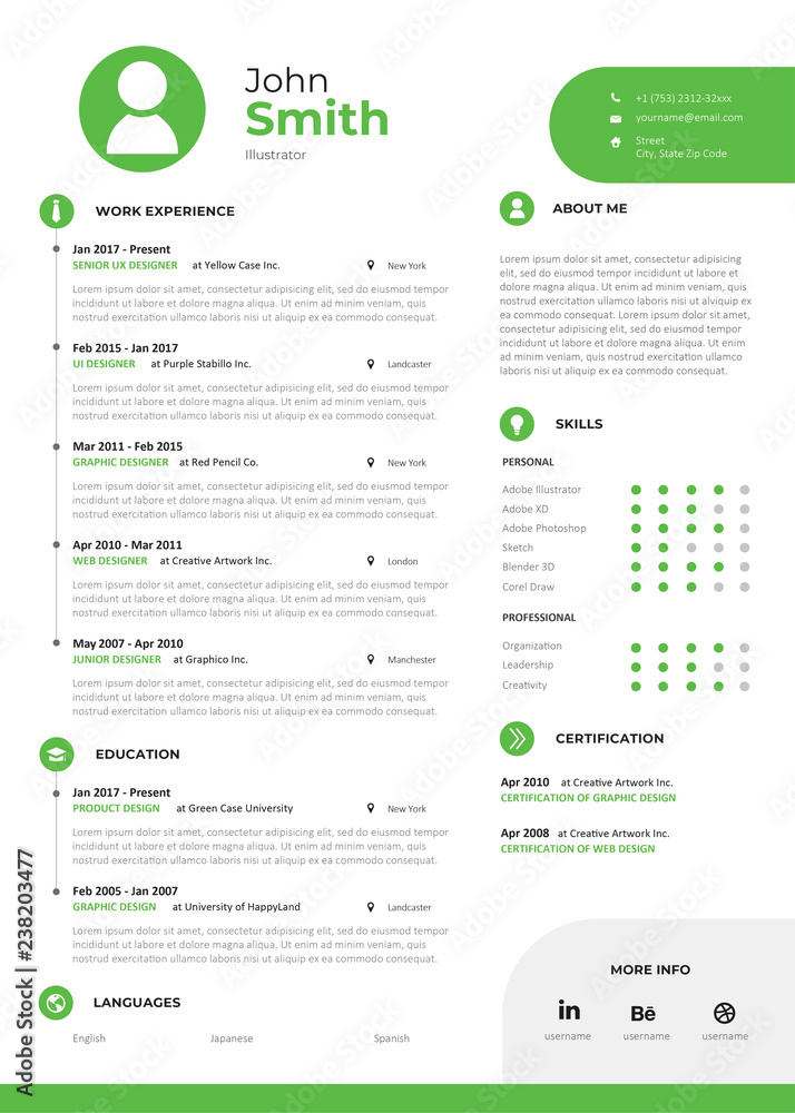 Simple and Clean Resume - GREEN Simple and Clean Resume - GREEN