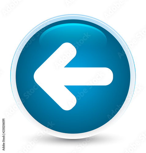 Back arrow icon special prime blue round button