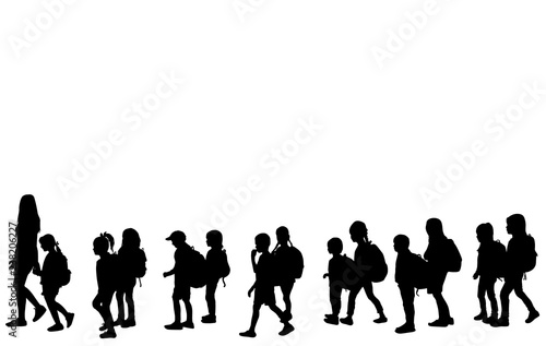 Childrens on their way to school.