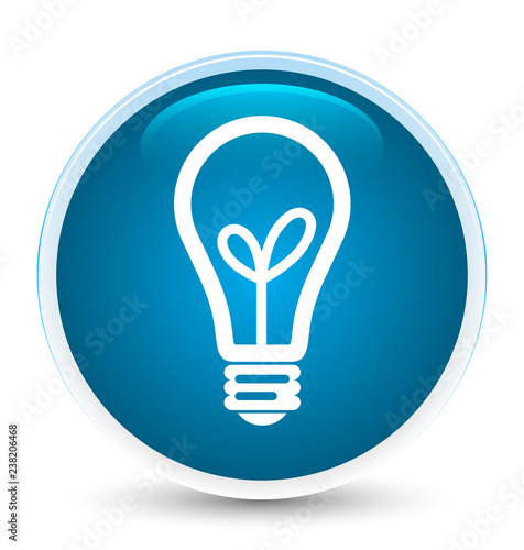 Bulb icon special prime blue round button