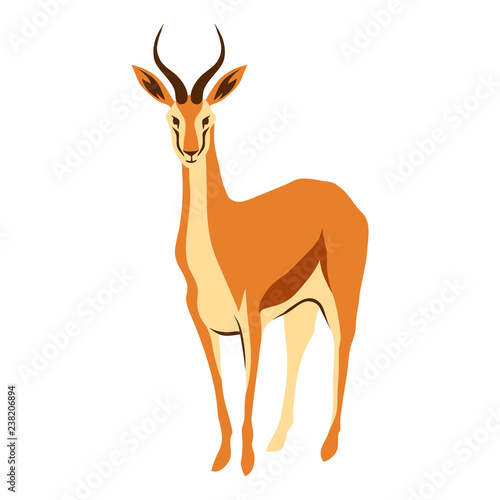 Stylized illustration of gazelle. © incomible
