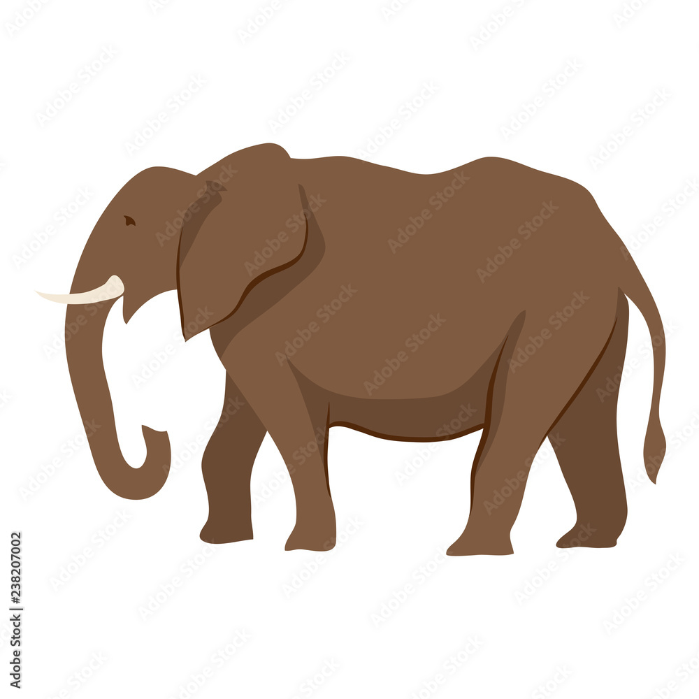 Fototapeta premium Stylized illustration of elephant.