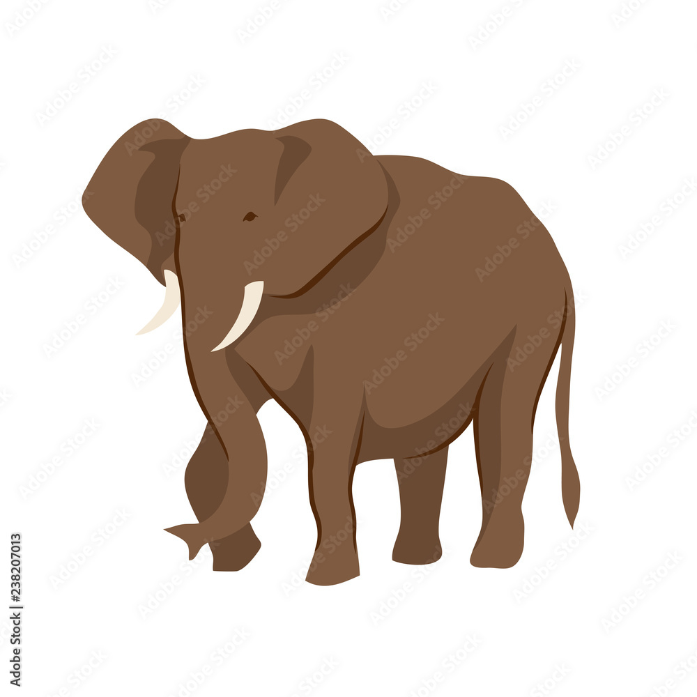 Fototapeta premium Stylized illustration of elephant.
