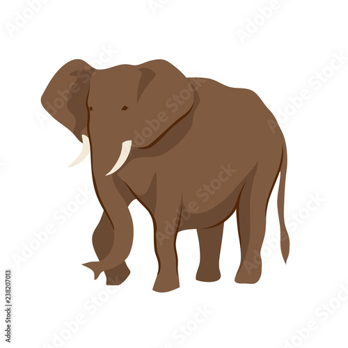 Stylized illustration of elephant.