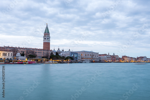 Long exposure sunset in Venice in Italy 