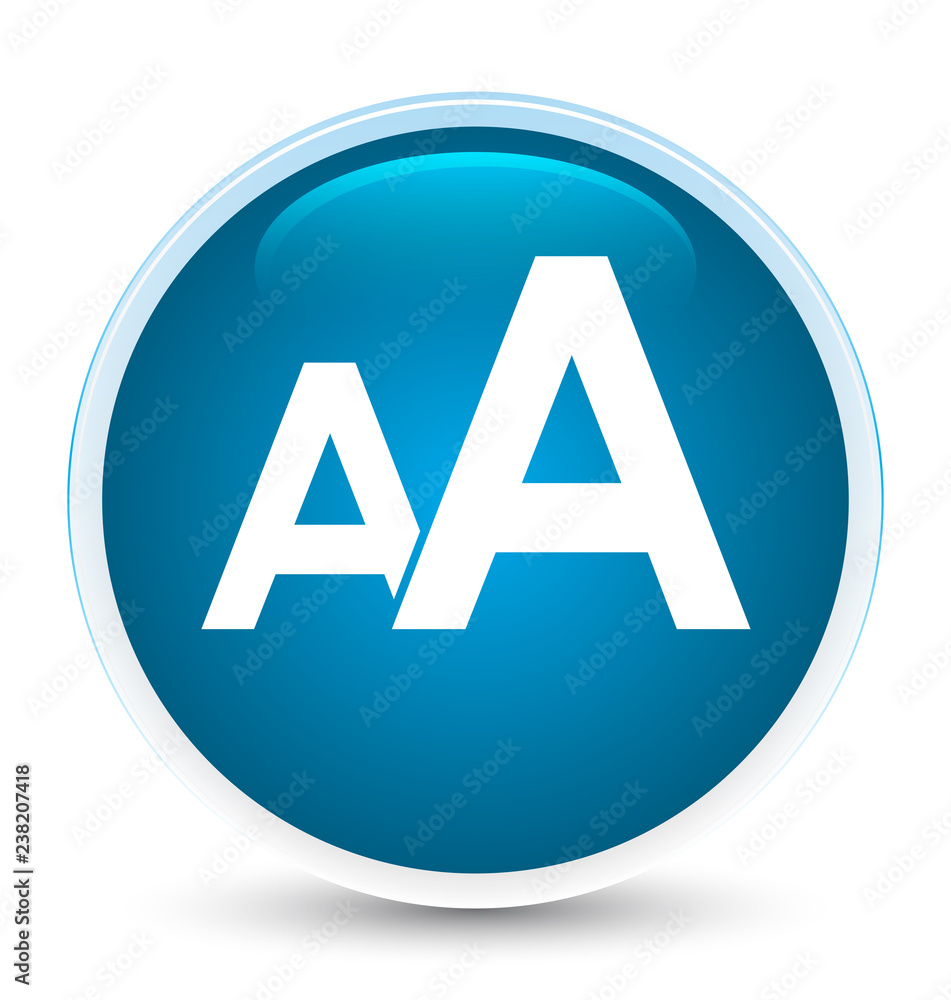 Font size icon special prime blue round button Font size icon special prime blue round button
