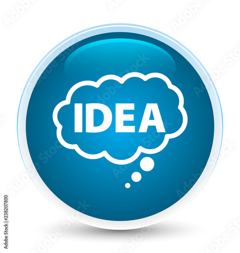 Idea bubble icon special prime blue round button