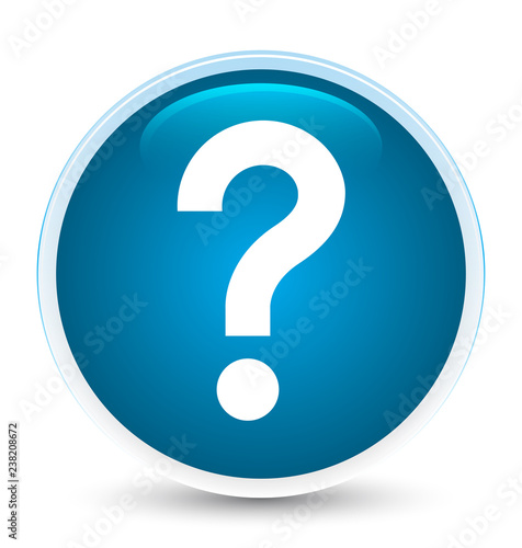 Question mark icon special prime blue round button