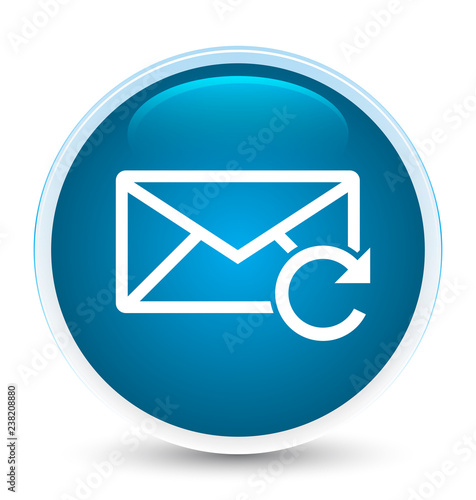 Refresh email icon special prime blue round button
