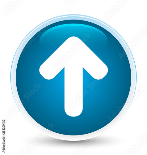 Upload arrow icon special prime blue round button