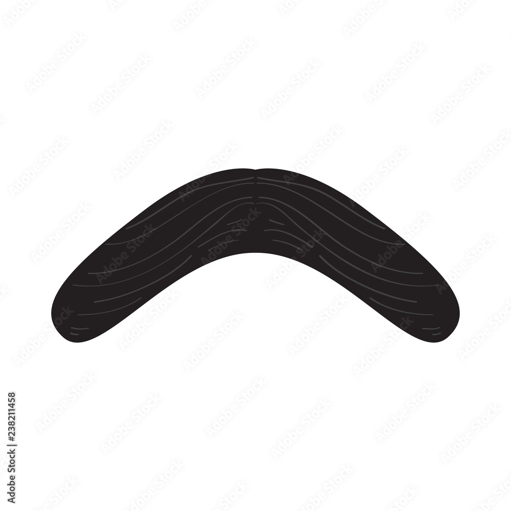 Isolated detailed mustache. Hipster style. Vector illustration design Isolated detailed mustache. Hipster style. Vector illustration design