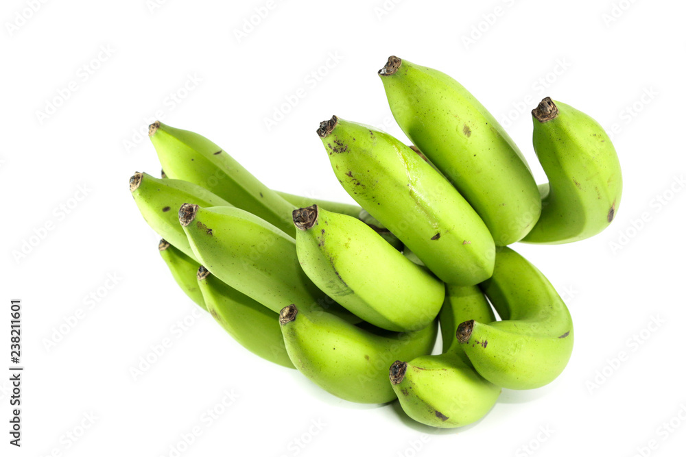 Green banana Close up