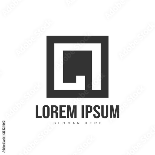Initial letter logo template. Minimalist letter logo template