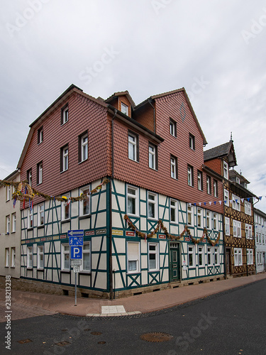 Fachwerkhaus in der Altstadt von Witzenhausen, Hessen, Deutschland 
