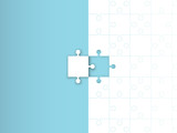 Puzzle concept jigsaw puzzle on blue background idea concept