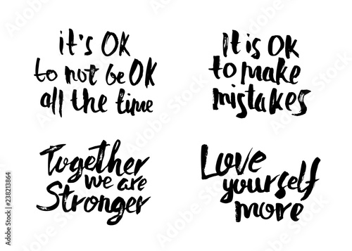 Vector quotes. Love yourself more. 