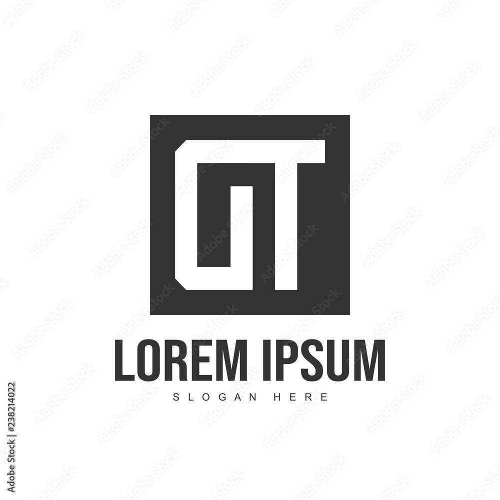 Fototapeta premium Initial letter logo design. Minimalist letter logo template