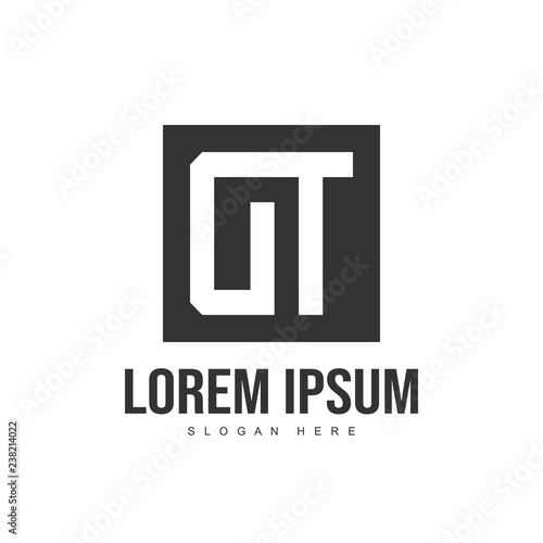 Initial letter logo design. Minimalist letter logo template