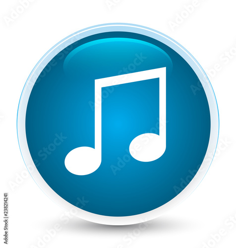 Music icon special prime blue round button
