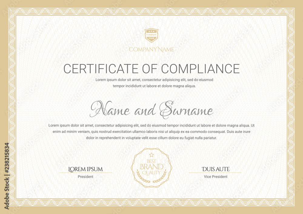 Certificate template. Diploma of modern design or gift certificate. Certificate template. Diploma of modern design or gift certificate.
