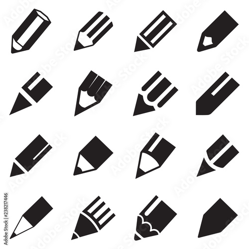 Head Pencil Icon Vector Perfect Black