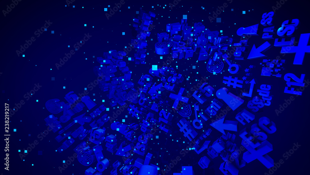Wonderful Abstract Blue 3D PC Signs Wonderful Abstract Blue 3D PC Signs
