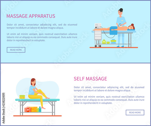 Massage Apparatus Machinery for Treatment Vector