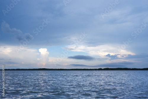 Beautiful seascape horizon and sky. Natural composition of nature.