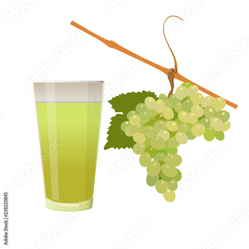 Grape and glass of juice