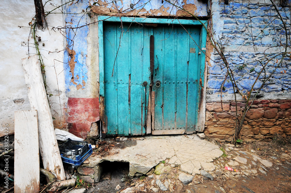 old wooden door