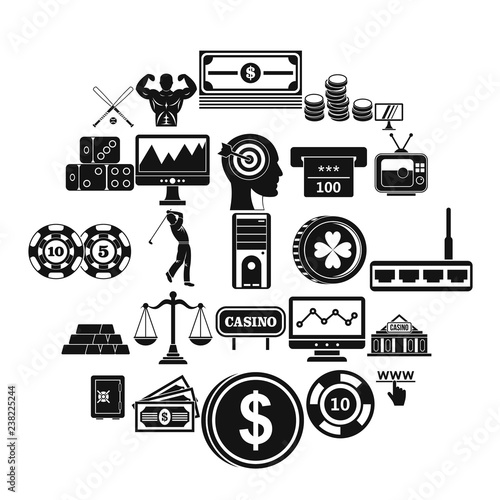 Big bet icons set. Simple set of 25 big bet vector icons for web isolated on white background