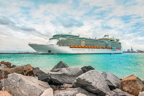 Cruise ship in port Everglades, Fort Lauderdale.