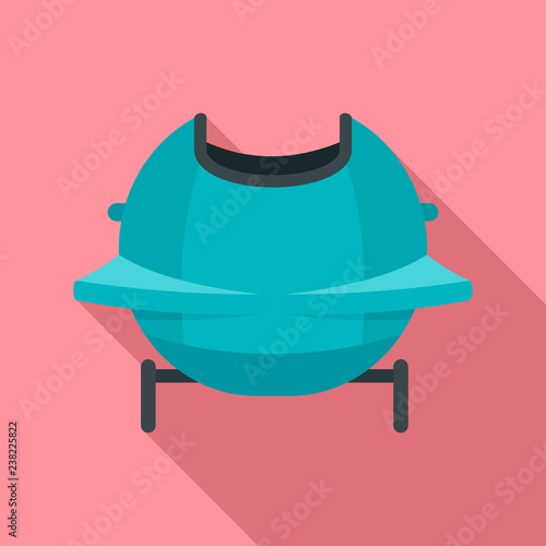 Back bobsleigh icon. Flat illustration of back bobsleigh vector icon for web design