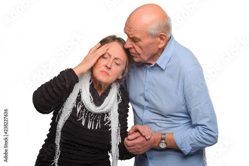 Εκτύπωση καμβά Husband supports his suffering spouse